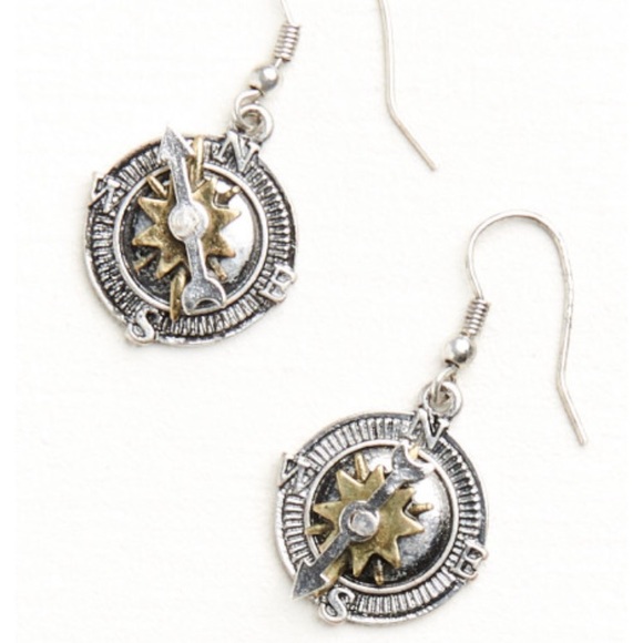 EARTHBOUND Jewelry - NWT Earthbound compass dangle earrings